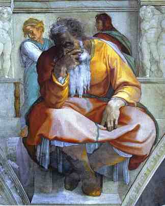 先知耶利米 The Prophet Jeremiah (1512)，米开朗基罗