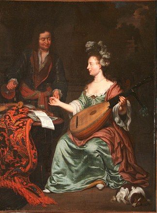 鲁特琴课中断 La Leçon De Luth Interrompu (1702)，米希尔·凡·穆谢尔