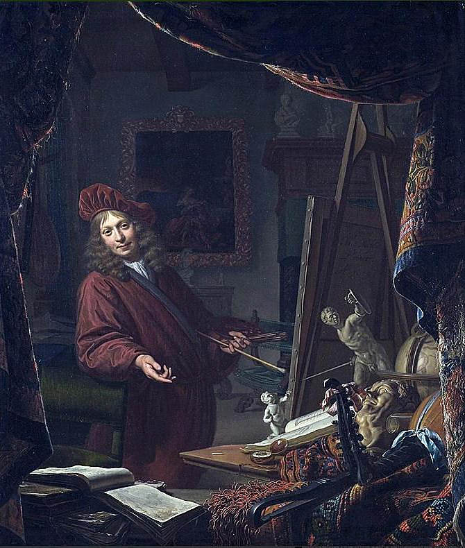 自画像 Self-portrait (1679)，米希尔·凡·穆谢尔