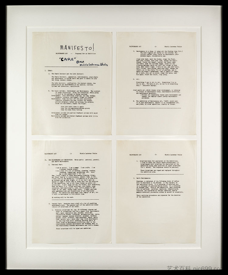 1969年维护艺术宣言! Manifesto For Maintenance Art 1969! (1969),米尔·拉德曼·乌克勒斯