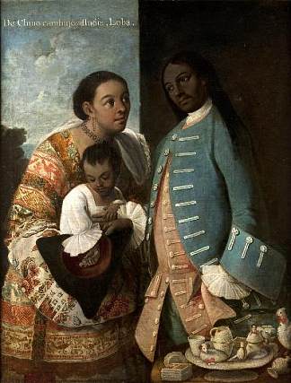 来自柬埔寨华人和印度人，母狼 De chino cambujo e india, loba (1763)，米格尔·卡布雷拉