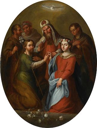 圣母的婚姻 The Marriage of the Virgin (1737)，米格尔·卡布雷拉