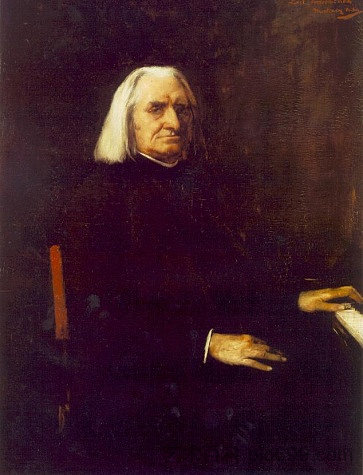 弗朗茨·李斯特肖像 Portrait of Franz Liszt (1886)，米哈伊·冯·穆卡西斯