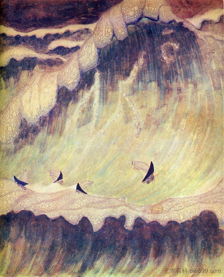 压轴曲(海洋奏鸣曲) Finale (Sonata of the Sea) (1908),米卡胡斯·科斯坦蒂纳斯·西尼斯