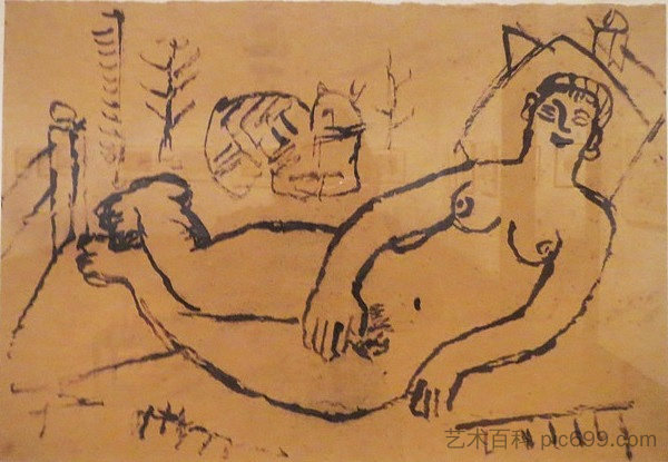 维纳斯与猫 Venus with a Cat，哈伊尔·拉里奥诺夫