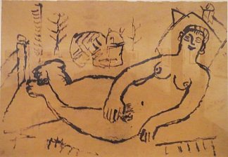 维纳斯与猫 Venus with a Cat，哈伊尔·拉里奥诺夫