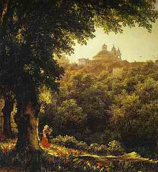罗马附近的阿里恰 Ariccia near Rome (1836)，米哈伊尔·列别杰夫