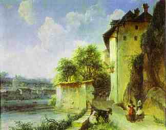 罗马附近的阿尔巴诺景观 View of Albano, near Rome (c.1836)，米哈伊尔·列别杰夫