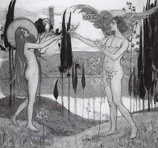 亚当和夏娃 Adam and Eve (1898)，米哈伊尔·涅斯捷罗夫