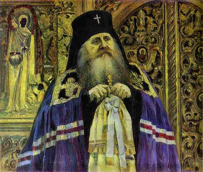 大主教（安东尼·沃伦斯基的肖像） Archbishop (Portrait of Antoniy Volynskiy) (1917)，米哈伊尔·涅斯捷罗夫