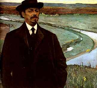 自画像 Self-portrait (1915)，米哈伊尔·涅斯捷罗夫