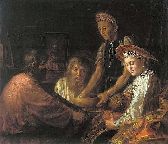 农民餐 Peasants' meal (1774; Russian Federation  )，米哈伊尔·希巴诺夫