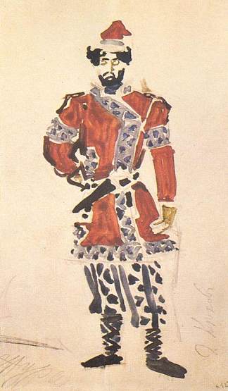 王子的猎人（歌剧《女魔法师》的服装设计） Prince’s huntsman (Costume design for the opera “The Enchantress”) (1900; Russian Federation                     )，米哈伊尔·弗贝鲁尔