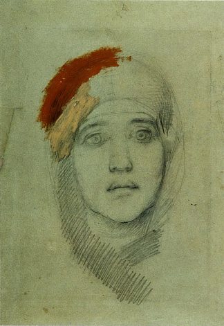 女人的头（艾米莉·普拉霍娃） Woman’s Head (Emily L. Prahova) (1884; Kiev,Ukraine                     )，米哈伊尔·弗贝鲁尔