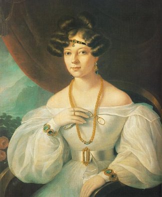 一个女人的肖像 Portrait of a Woman (1831)，詹姆斯·威尔逊·卡迈克尔