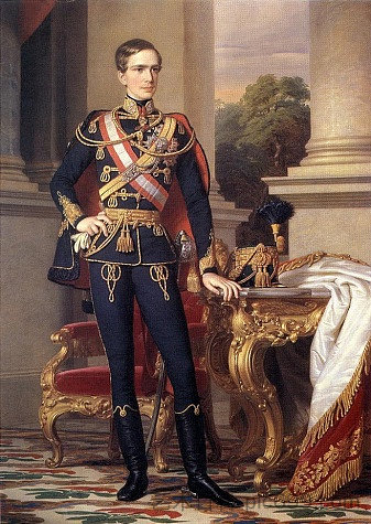 弗朗茨·约瑟夫一世皇帝的肖像 Portrait of Emperor Franz Joseph I (1853),詹姆斯·威尔逊·卡迈克尔
