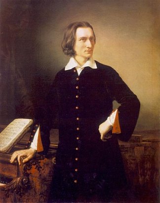 弗朗茨·李斯特肖像 Portrait of Franz Liszt (1847)，詹姆斯·威尔逊·卡迈克尔
