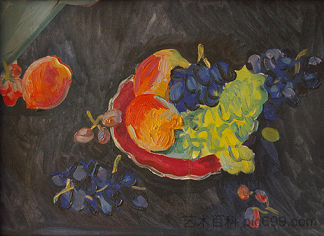 葡萄静物 Still-life with grapes，阿维蒂相矿山