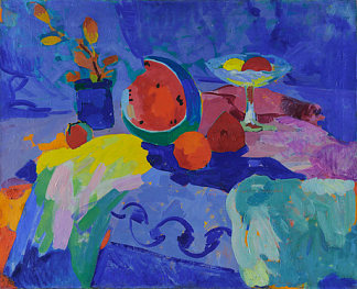 静物。西瓜 Still-life. Watermelon (1960)，阿维蒂相矿山