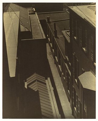 屋顶景观 View of Rooftops (1917)，莫顿·尚伯格