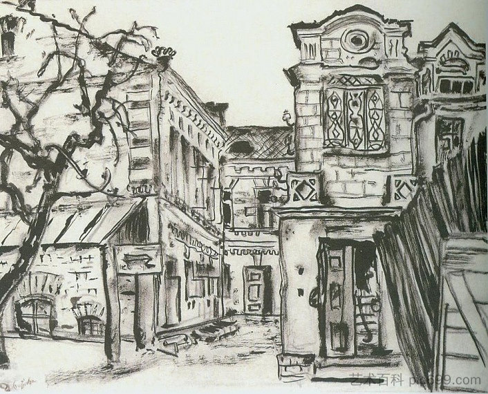 考纳斯,老房子 Kaunas, old houses (1932),莫斯塔拉夫·多布尔日茨基