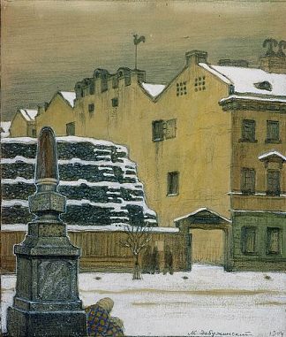 城市的冬天 Winter in the City (1904; Leningrad / Sankt-peterburg / Petrograd / Sankt Petersburg / Saint Petersburg,Russian Federation                     )，莫斯塔拉夫·多布尔日茨基