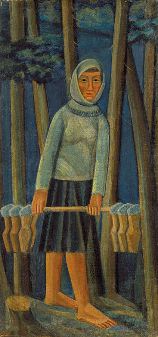 挤 奶 女工 Milkmaid (c.1915; Ukraine                     )，米哈伊罗博伊丘克