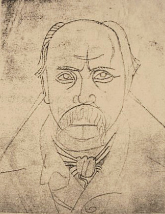塔拉斯·舍甫琴科的肖像 Portrait of Taras Shevchenko (c.1915; Ukraine                     )，米哈伊罗博伊丘克
