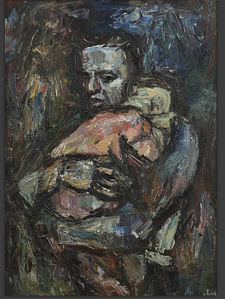 与儿子的自画像 Self-portrait With Son (1972)，米哈伊洛·万施泰因