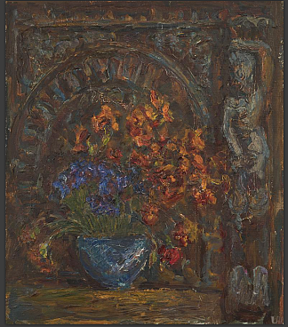 蓝色花瓶里的花 Flowers In A Blue Vase (1977)，米哈伊洛·万施泰因