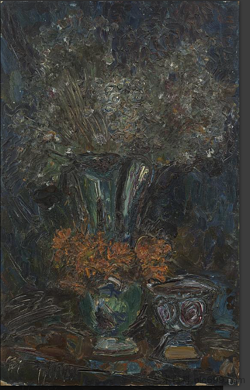 绿色花瓶里的花 Flowers In A Green Vase (1979)，米哈伊洛·万施泰因