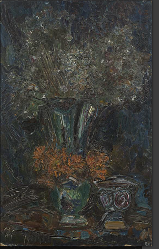绿色花瓶里的花 Flowers In A Green Vase (1979)，米哈伊洛·万施泰因
