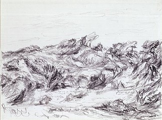 无题（尖刷的沙丘） Untitled (Dunes with peaked brush) (1953)，迈伦·S·斯托特