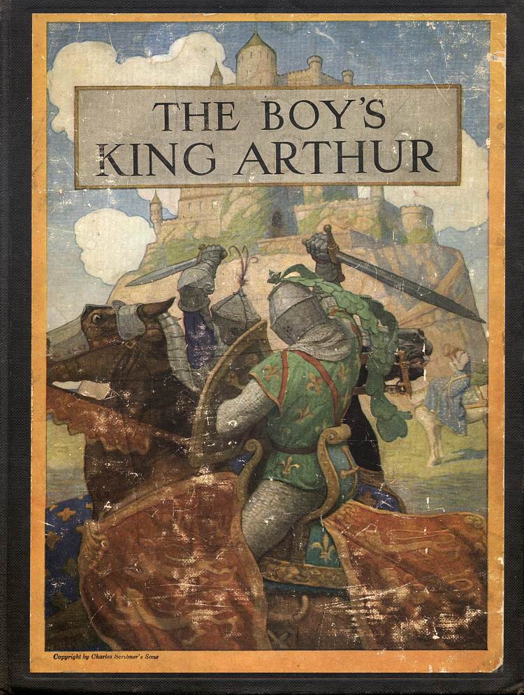 男孩的亚瑟王封面 Cover of The Boy's King Arthur (1922)，纽威·康瓦斯·魏斯