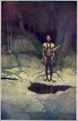 美洲原住民的绘画 Painting of Native American (1907)，纽威·康瓦斯·魏斯