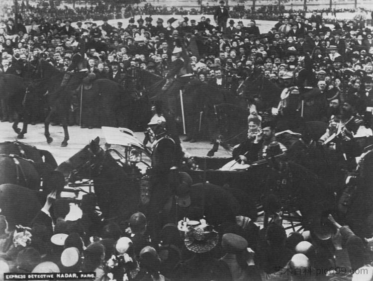 俄罗斯沙皇尼古拉二世访问巴黎 Nicholas II, Tsar of Russia, on a visit to Paris (1896)，菲利克斯·纳达尔