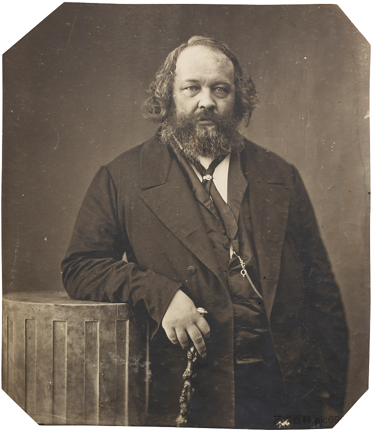 米哈伊尔·巴枯宁，俄罗斯无政府主义者 Mikhail Bakunin, Russian Anarchist (c.1860)，菲利克斯·纳达尔