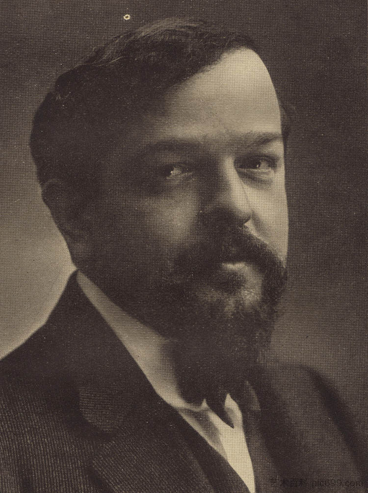 克劳德·德彪西 Claude Debussy (c.1908)，菲利克斯·纳达尔