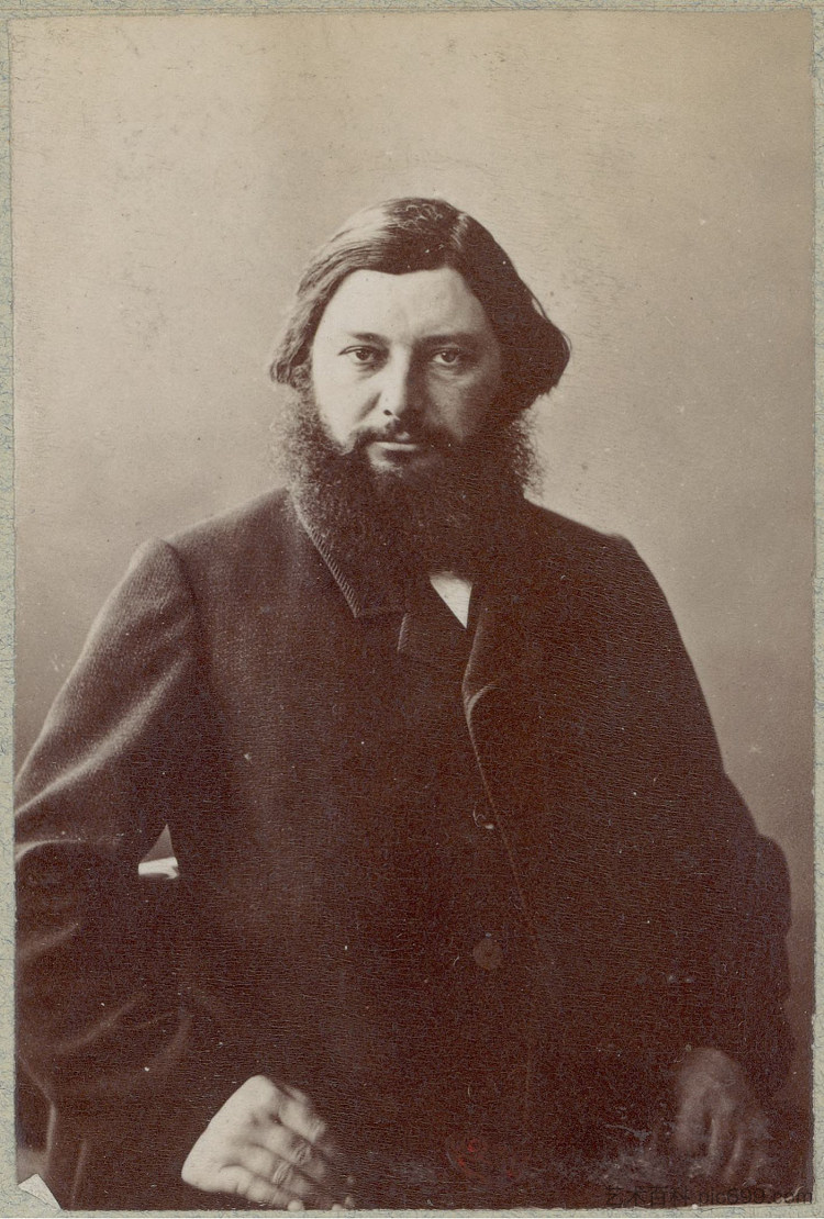 古斯塔夫·库尔贝 Gustave Courbet (c.1860)，菲利克斯·纳达尔