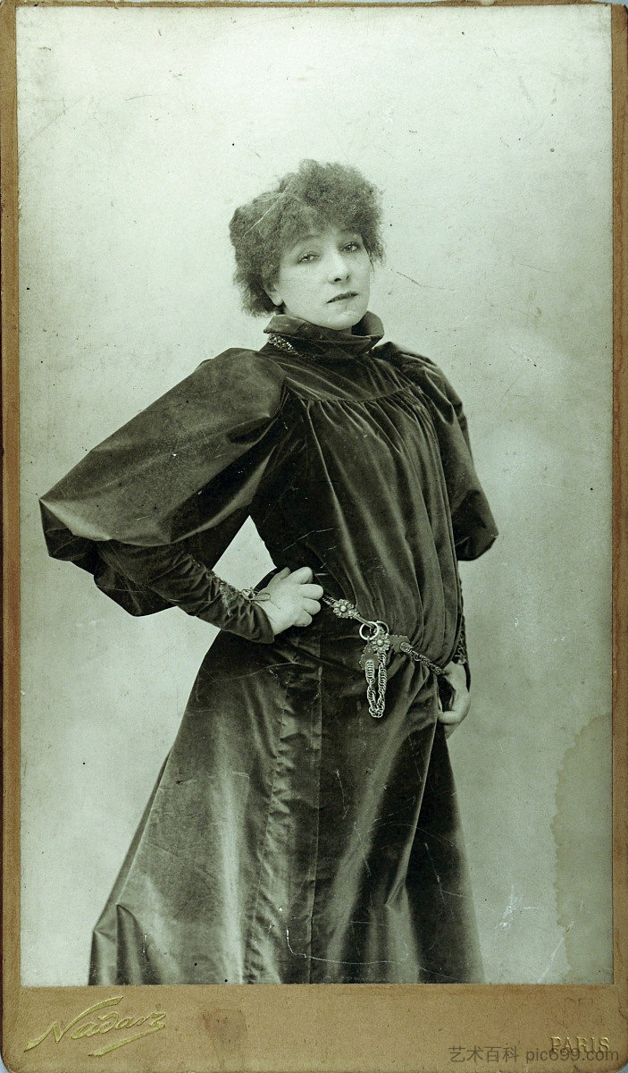 莎拉·伯恩哈特 Sarah Bernhardt (c.1880)，菲利克斯·纳达尔