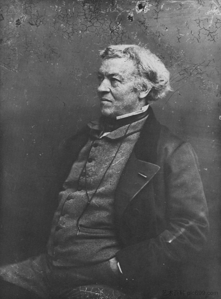 让-巴蒂斯特-卡米尔·柯罗 Jean-Baptiste-Camille Corot (c.1855)，菲利克斯·纳达尔