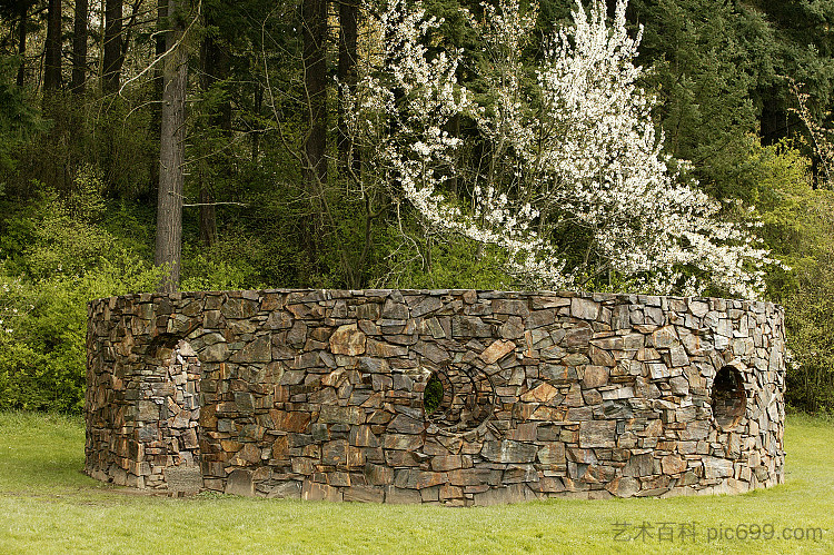 石围：岩环 Stone Enclosure: Rock Rings (1977 - 1978)，南锡·霍尔特