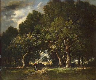林中之路 Road in the Wood (1850)，纳尔西斯·维尔日勒·迪亚