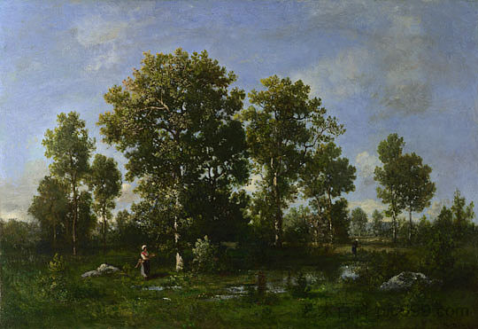 森林里的阳光明媚的日子 Sunny Days in the Forest (1850),纳尔西斯·维尔日勒·迪亚