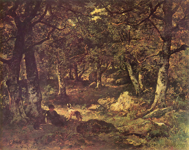 在树林里 In the woods (1855),纳尔西斯·维尔日勒·迪亚