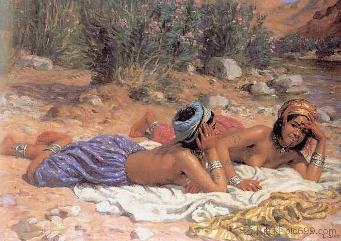 游泳者休息 Bathers Resting，纳斯尔丁·迪内特