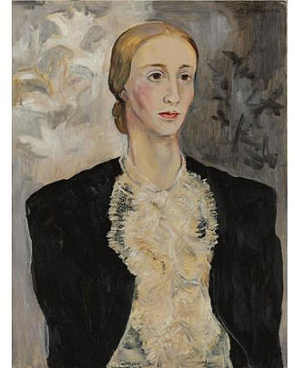 一个女人的肖像（塔蒂亚娜·里亚布辛斯卡娅） Portrait of a woman (Tatiana Ryabushinskaya)，冈察洛娃