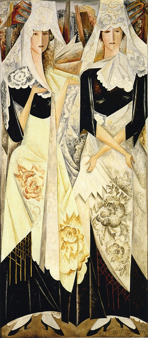 西班牙舞者 Spanish Dancers (c.1918)，冈察洛娃