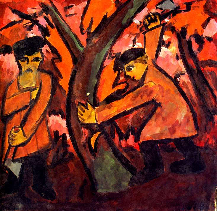 樵夫 Woodcutters (1911)，冈察洛娃