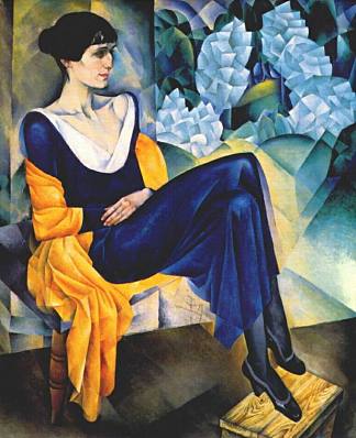 安娜·阿赫玛托娃的肖像 Portrait of Anna Akhmatova (1914)，内森·奥尔特曼